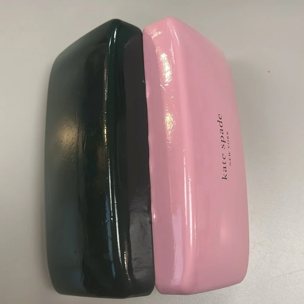 Kate Spade Green & Pink Eyeglass /Sunglass Large Case preowned